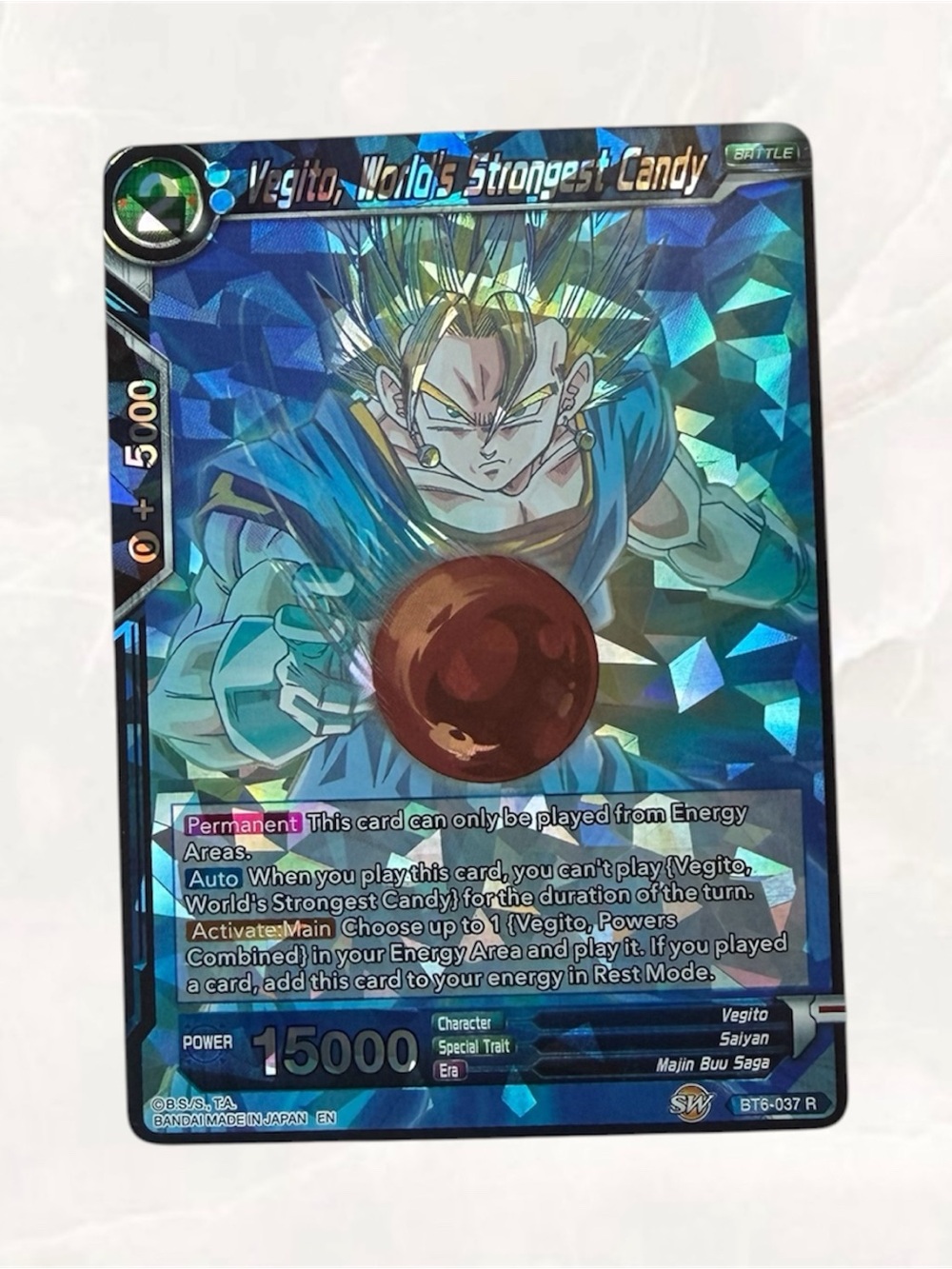 Vegito, World's Strongest Candy Rare Destroyer Kings BT6-037 LP
